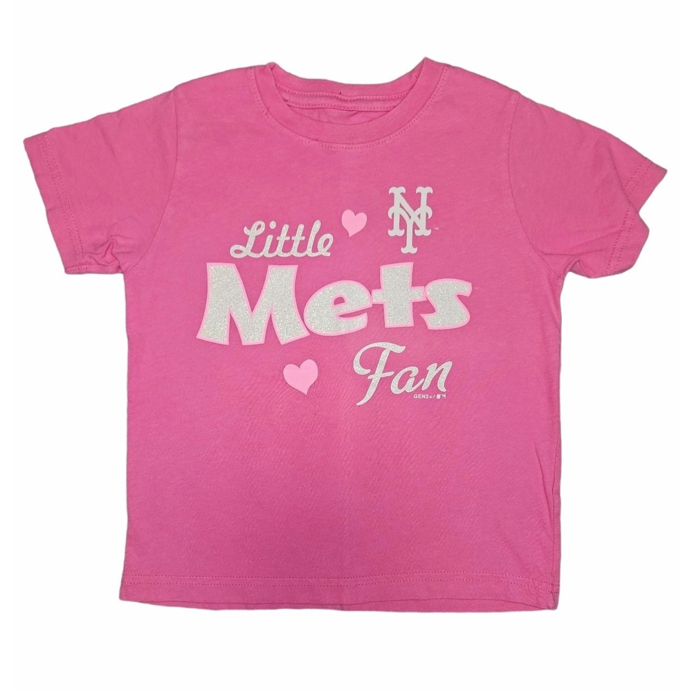 New York Mets Kids Pink Graphic T-Shirt Size 4T